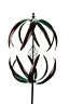Bg-57-000191 Double Flower Metal Art Kinetic Wind Spinner Garden 846014008263