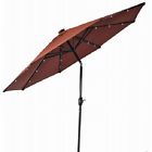 Bh13 Better Homes And Gardens Round Umbrella With Solar Lights 9 Orange Brick 703457318246