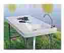 Bxty115 Outdoor Sink Station Garden Kitchen Utility Portable Clean Fillet Fish Table 878465002378