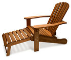 Cd3111 Outdoor Interiors Llc Eucalyptus Adirondack Chair Ottoman 814439013285