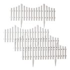 Collections Etc Flexible White Picket Fence Garden Border 4pcs 842022102276