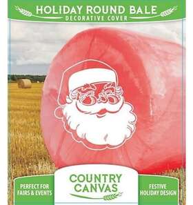 Country Canvas 621974122061 Hbcrdsanta Santa Holiday Round Bale Cover For Fairs And Events