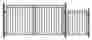 Dg12maddped Aleko Madrid Driveway Gates Iron Steel Gate New Style 12 With Pedestrian
