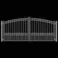 Dg12pardwh Aleko Paris Style Ornamental Iron Wrought Dual Driveway Gate 12 High Quality