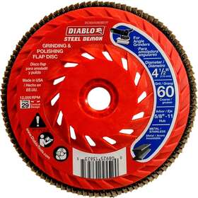 Dcx045060b01f Diablo Speed Demon Flap Disc- 4 1/2in 60 Grit Conical Hub Dcx045060b01f Diablo Speed Demon Flap Disc- 4 1/2in 60 Grit Conical Hub