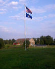 Diameter Flagpole External Pole Ft. 25 1 Aluminum 3 Flag Usa Bottom Pc. "