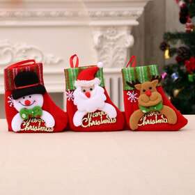 D0102hg6ctg Dolldolllove Christmas Decoration Supplies Santa Claus Small Socks Tree Gift