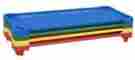Ecr4kids 763960583289 Stackable Assembled Standard Kiddie Cots 4 Pack Assorted Primary Col