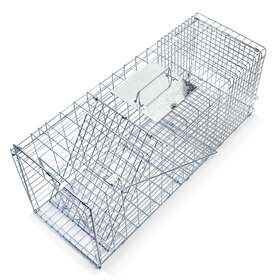 251546340 Exuby Large Cat Trap For Stray / Feral Cats - 31x12x13 In Safe Humane Catch