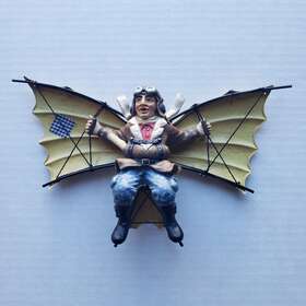 6516544555 Flight Of Fancy Vintage Possible Dreams Busy Bouncers Old Fashioned Wing Suit Flying Pilot Man