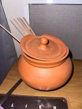 Frankoma Pottery 67896 Indian Terracotta Pot With Lid
