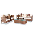Furniture Black Outdoor Sectional Set Wicker Piece Patio - 5 Indoor Sofa Luxury