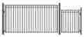 Gates14 Aleko Madrid Single Swing Style Driveway With Pedestrian Gate