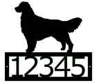 Grrect3 Plasma Thought Custom Painted Golden Retriever Address Sign