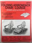 J00705 Jer New Adult Folding Adirondack Templates Plans Woodworking