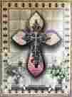 Lhwf34 Unbranded Cross Copper Effect Outdoor Wall Garden Art Mural Banner Patio Decor 36 X 48