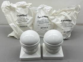 Lot Of 5 Certainteed 70437 Acc Post Cap 4x4 Color Queen White Sap