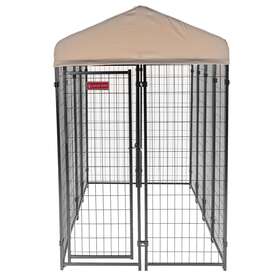 Up8prm-ur1410-u-c Lucky Dog 4 X 8 6 Foot Roofed Steel Frame Villa Kennel Khaki For Parts