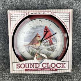 Mark Feldstein I Mfgc8wwwl12 2014 Marc Hanson Winter Light Cardinal 8 Inch Sound Clock Plays Sounds