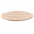 Mk-1854672 Maklaine Outdoor Lazy Susan In Gray Teak 680270524019
