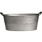 Mpt01646 Robert Allen Tapered Oval Tub With Handles Galvanized 818574016460