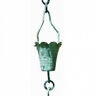 R252 N-a Patina Products Fluted Cup Verdigris Rain Chain Full 0830995002525