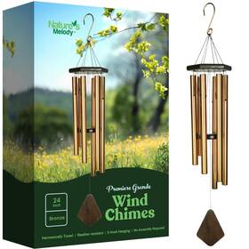 Natures Melody 810812020291 Premiere Grande Wind Chimes Bronze 24 Inch 6 Tube Outdoor