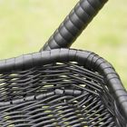 Ori002-d Jeco Wicker Patio Serving Cart In Black 685024341966