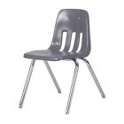 9018gry41chrm Plastic Chair Stack Gray