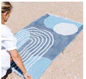 Scu23tow028blurg Sand Cloud Beach Towel 37inx67in - Alto Style Blue Color