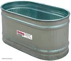 Unbranded Galvanized Steel Tub Oval Water Trough 74 Gallon Flower Planter 728632223849