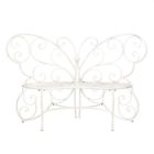 Unbranded Spectacular Butterfly Iron Garden Bench Will Enhance Your Patio Or 849179016333