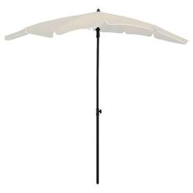 315551 Vidaxl Garden Parasol With Pole 78.7 Inch X51.2 Sand