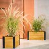 Vt1900 New England Arbors Planter Set Piece Cedar Pot Anodized Aluminum