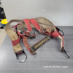 08-01034-lg Weaver Arborist 4-dee Single Thick Cotton Saddle 2 Inch Wide Nylon Leg Strap 1034 Md
