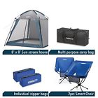 Zinus Compaclite Deluxe Screened Shelter 2 Chair Set Portable Sun Weather Wind Beach 841550085952