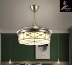 Crystal Fan Light Featuring Full Copper Design, With Remote Control Function. Fixed Price $114.48.