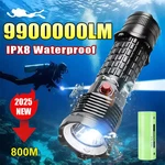 9900000LM Professional Flashlight Usb Torch IPX8 Lampdiving. Fixed Price $22.99.