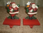 Christmas Santa Claus Stocking Hangers Midwest Set Of 2 Matching. Fixed Price $16.99.