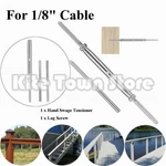 T316 Stainless Steel Hand Swage Tensioner + Cable Railing With Lag Screw For 1/8. Fixed Price $260.99.