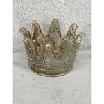 Vintage Maggies Mercury Glass Crown Votive Holder Clear Candle. Fixed Price $19.98.