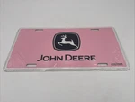 John Deere Pink License Plate OSM-8978 Metal Embossed Farmer Girl New Sealed. Fixed Price $14.96.
