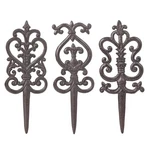 Sungmor Cast Iron Garden Stakes 3PC Ornate Decorative For Yard,patio,lawn. Fixed Price $54.99.