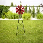 Glitzhome Metal Spinner Yard Stake, Ornamental Windmill 44"H, Red. Fixed Price $49.70.