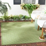 Washable Rug Outdoor Courtyard Collection 4' X 5'7", Green & Beige, Non-sheddi. Fixed Price $63.95.