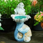 12" Mermaid Garden Lighting Statue Art, Solar Night Light, Yard Sculpture, Ou.... Fixed Price $34.80.