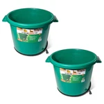 Farm Innovators 16 Gallon Plastic Heated Animal Water Bucket Tub, Green (2 Pack). Fixed Price $164.99.