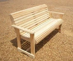 Garden Bench Outdoor Wooden Cypress Unfinished Made Usa Choose Size. Fixed Price $264.99.