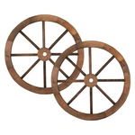 Wagon Wheel 24" Decorative Home Garden Yard - Wooden Western Rustic Country. Fixed Price $30.59.