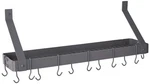 Old Dutch Wall-mount Bookshelf Pot Rack With Grid & 12 Hooks, Graphite, 36.25.... Fixed Price $121.80.